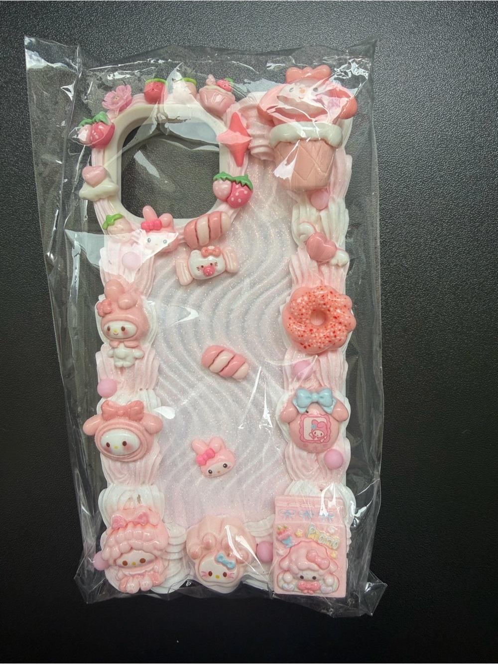 NIP iPhone 13/14 Decoden Case Sanrio Kawaii Cute Pink My Melody Hello Kitty Girl